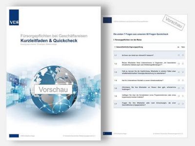 Vorschaubild Auszug aus dem VDR-Kurzleitfaden mit Quickcheck Fürsorgepflichten