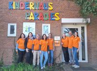 Das Team beim VDR-Volunteer-Day vor dem Kinderhaus Paradies