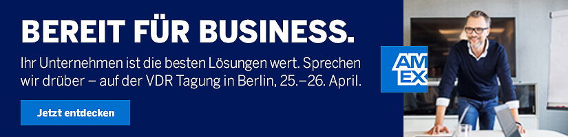 Amex. Bereit für Business | VDR Tagungs-Banner
